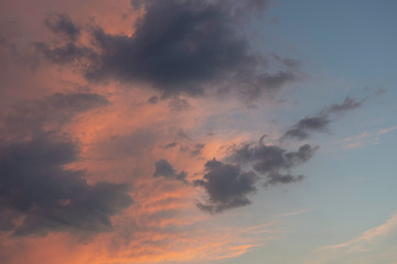 Fototapeta premium Pink and blue cloud background