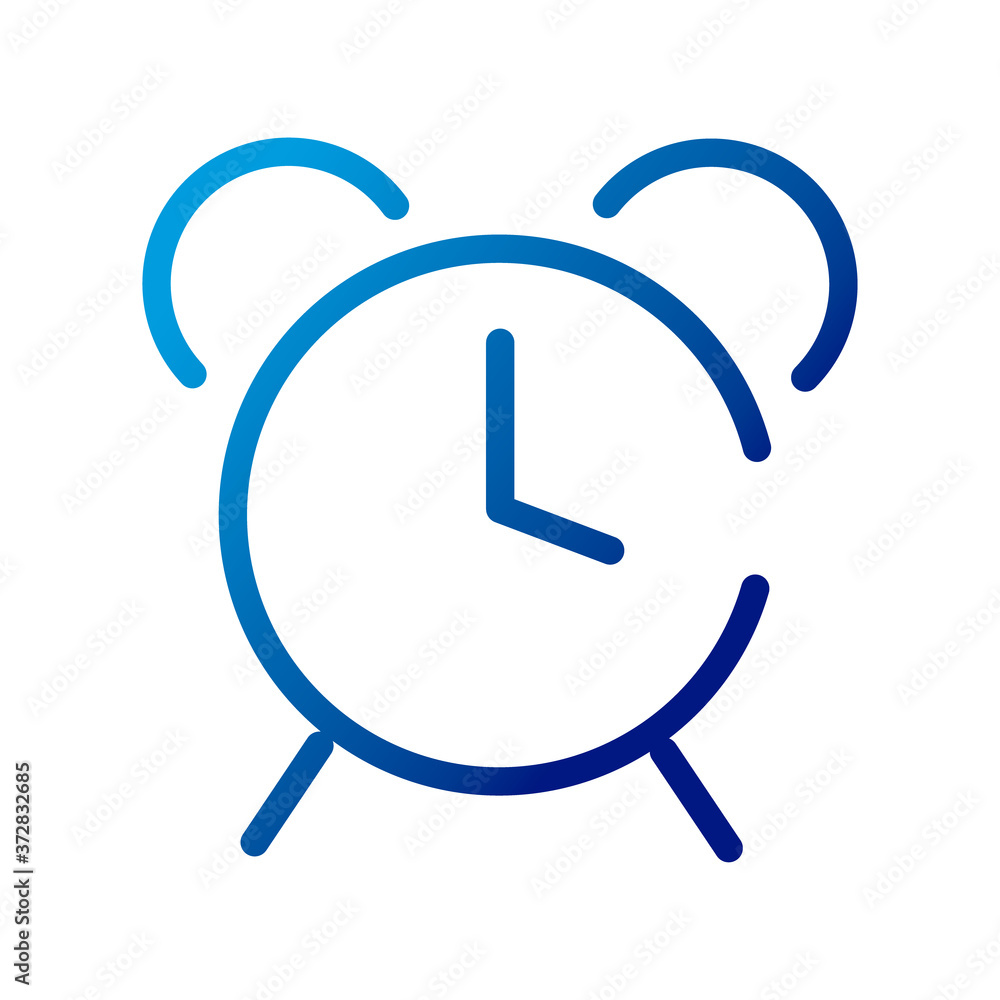 Poster alarm clock gradient style icon