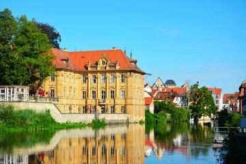 Fototapeta na wymiar a canal in Bamberg, Germany