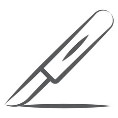 
Surgical instrument, scalpel icon in line stroke 
