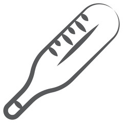 
Temperature measurement gauge, mercury thermometer icon in line style 
