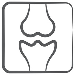 
X ray photography icon in line design, radiology detecting technology   
