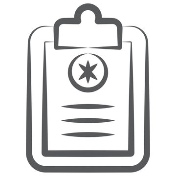 
Medical Prescription Attached On A Clipboard , Doodle Icon Stroke
