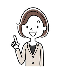 Vector material: smiling woman, businesswoman