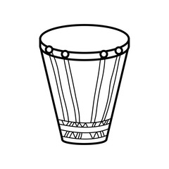 Fototapeta na wymiar bongo drum instrument line style icon