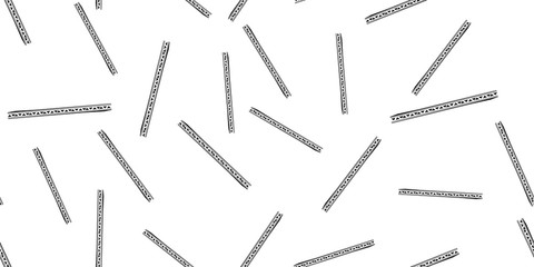 Fasion black line on white backgraund. Seamless pattern for fabric, print, wallpaper, packaging. Strocke trandy design