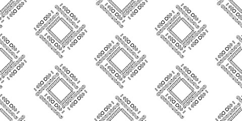 Fasion black line on white backgraund. Seamless pattern for fabric, print, wallpaper, packaging. Strocke trandy design