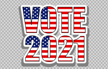 american elections vote vector illustration set. collection of badge patch stickers with democratic civil society slogans, stars and stripes flag elements. ready-made design for advertising printing