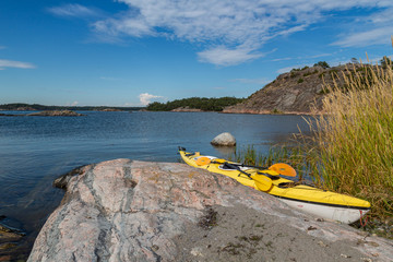 Fototapeta premium Kayaking in Stockholm archipelago 