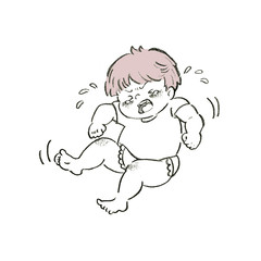 イヤイヤ期の子供の挿絵