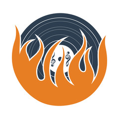 Flame Vinyl Icon