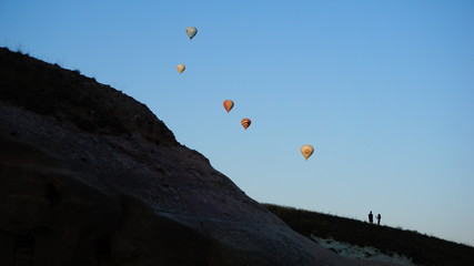 lovers on the hill of airballoon