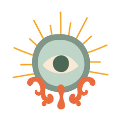 halloween eye flat style icon