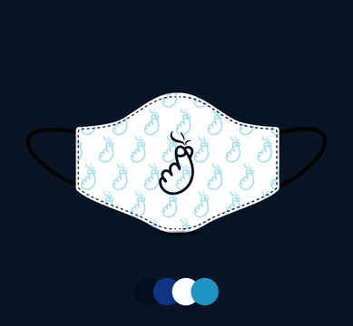 vector illustration on white mask