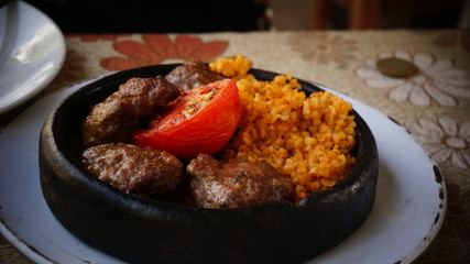 kofre kebap and rice