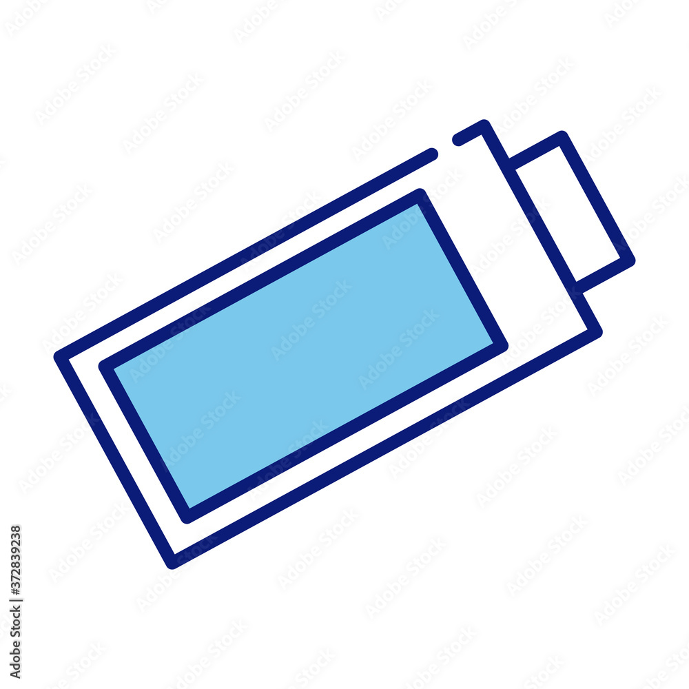 Poster usb memory flash line and fill style icon