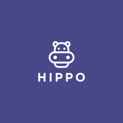 abstract hippo logo. hippo icon