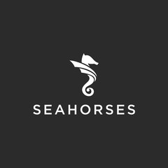 abstract seahorse logo. seahorse icon © fan dana