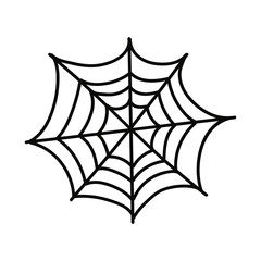 halloween spider net flat style icon