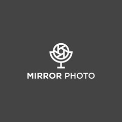 abstract mirror logo. photo icon