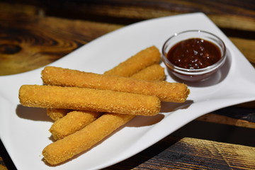 food, meal, fried, fish, snack, plate, dinner, sticks, french, fries, potato, white, bread, chips, sauce, chicken, stick, lunch, fry, toast, appetizer, isolated, dish, fast, cheese