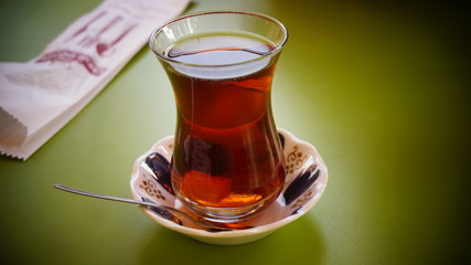 glass of black tea/ tea in turkey