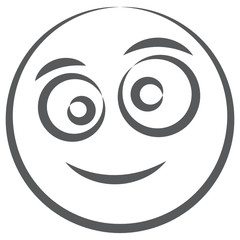 
Happy emoji doodle icon for mobile apps and designing projects. 
