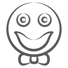 
Happy emoji doodle icon for mobile apps and designing projects. 
