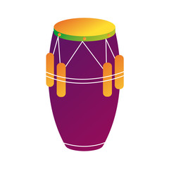 tropical bongo drum instrument line and fill style icon