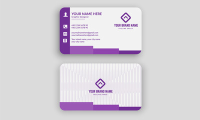Purple and white stunning business card template