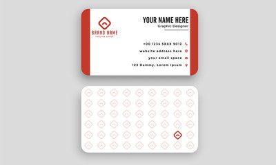 Red and white professional business card design