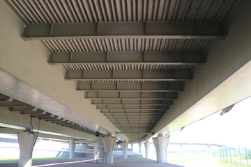Large car overpass bottom view