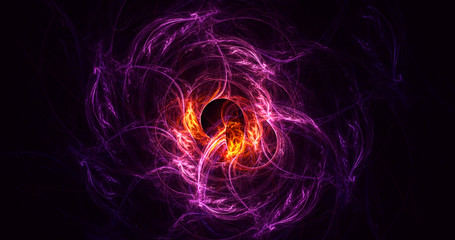 3D rendering abstract multicolor fractal light background