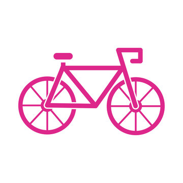 bicycle pink silhouette style icon