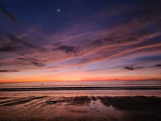 sunset on the beach