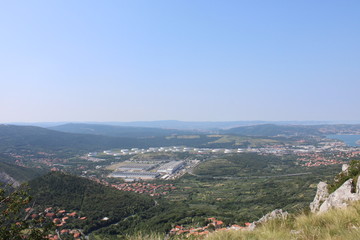 Fototapeta na wymiar Landscape from a mountain peak.