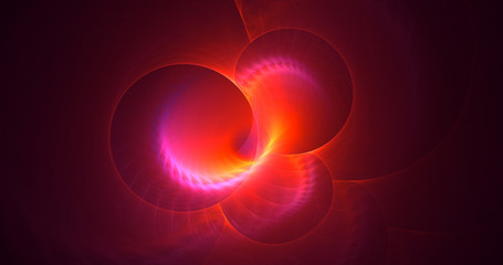 3D rendering abstract multicolor fractal light background