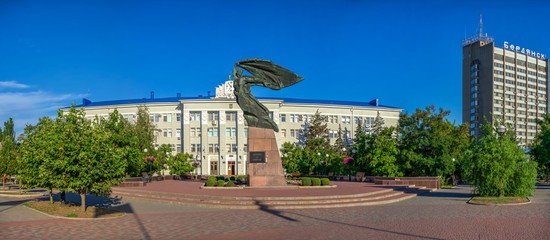Monument to freedom fighters in Berdyansk, Ukraine