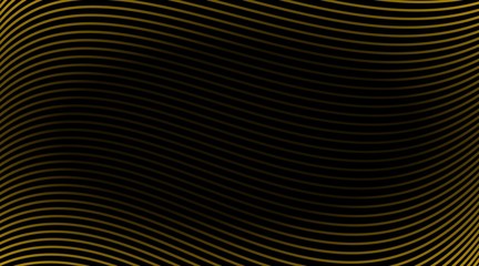 Gold line pattern background wave energy geometric design. Vector illustration.