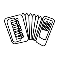 accordion musical instrument line style icon