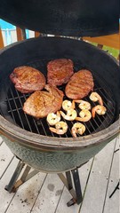 grilled meat on the grill