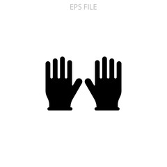 Fototapeta na wymiar Glove icon for your website, logo, app, UI, product print. Glove concept flat Silhouette vector illustration icon. EPS vector file