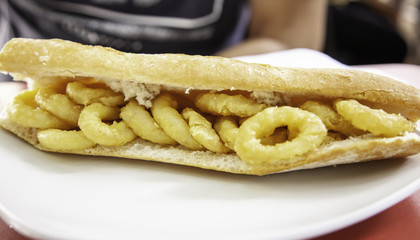 Spanish squid sandwich