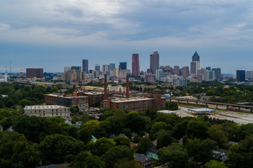 Fototapeta premium Downtown Atlanta, Aerial Log Footage (2020) 4K