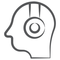 
Avatar wearing headphones showing concept of listening music icon
