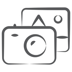 

A design of camera with picture, photography vector in editable style 
