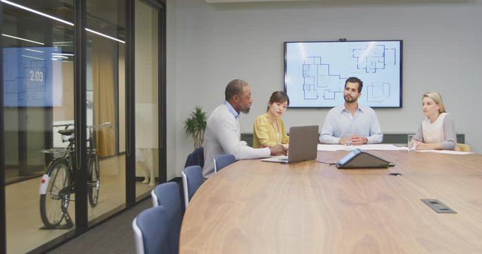 Business people having a meeting in modern office