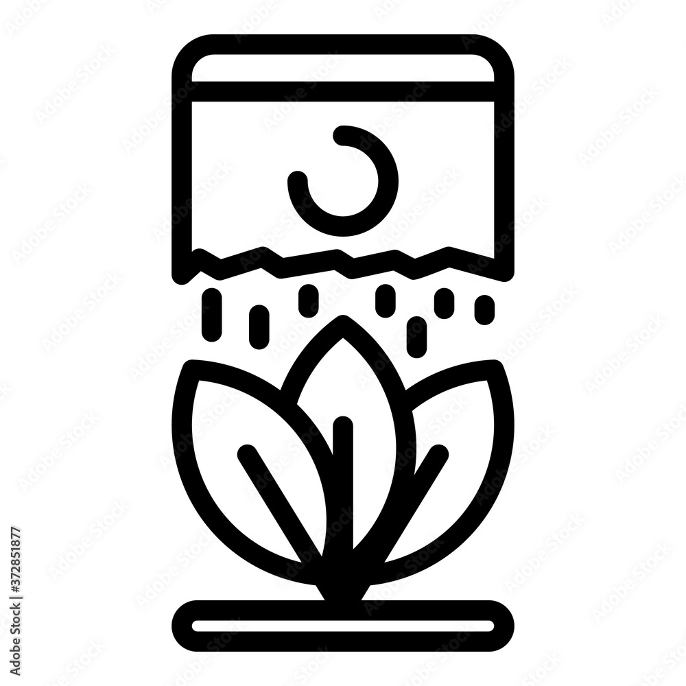 Poster fertilize plant icon. outline fertilize plant vector icon for web design isolated on white backgroun