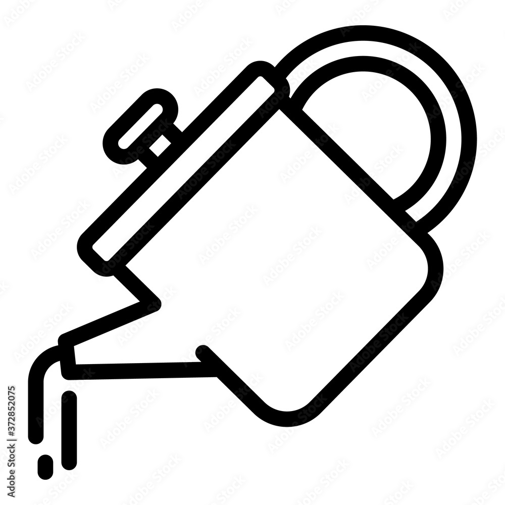 Poster watering can icon. outline watering can vector icon for web design isolated on white background