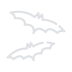 halloween bats flying neon style icon
